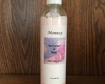 8 oz scented lotion - Red Currant & Thyme