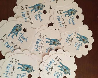 12 Batman Party Favor Thank You Tags (can be personalized)