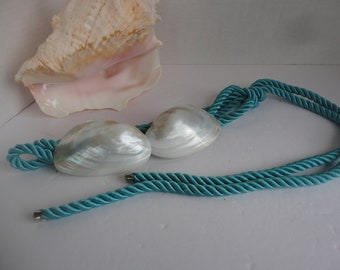 Rope Belt With Twin Seashells