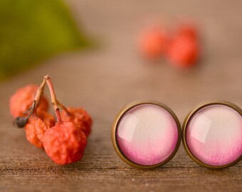 Rose earrings, rose petal earrings, flower earrings, floral earrings, nature earrings, nature jewelry, post earrings, stud earrings