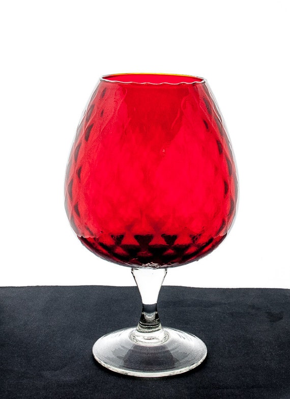 Empoli Glass Goblet Red Empoli Glass Goblet Red