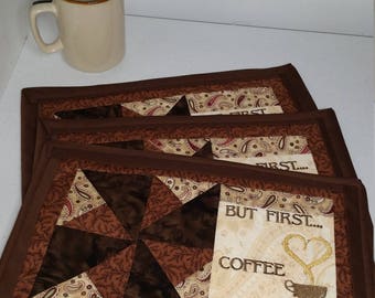 CimplyQuilts - Mug Rug "But First...Coffee"