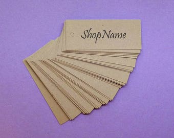 100 kraft tags w ties free US shipping gift tags price tags clothing hang tags etsy seller supplies merchandise tags personalized tags label