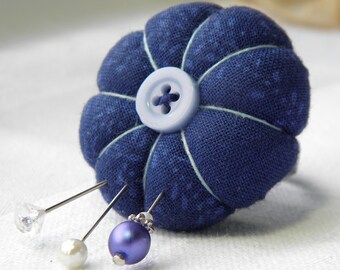 Indigo Blue Pincushion Ring