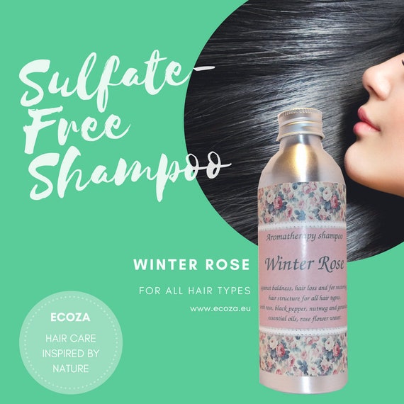 Sulfate-free aromatherapy shampoo against hair loss and balding "Winter Rose"