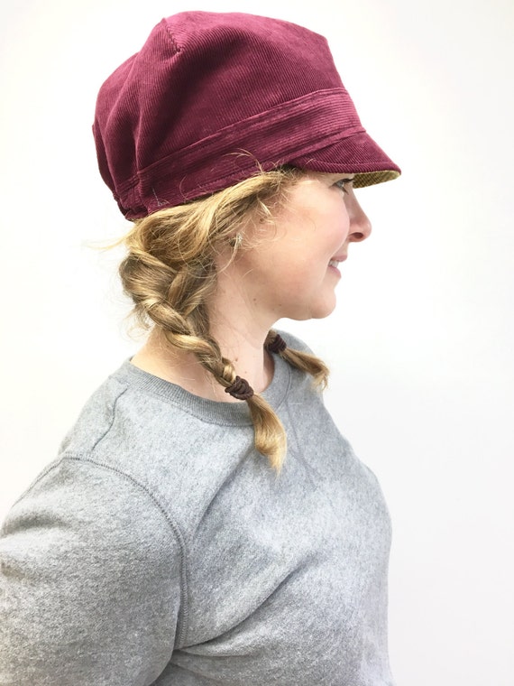 Womens Fabric Hat Handmade Fabric Hat Women's Corduroy