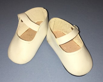 White Mary Jane Doll Shoes
