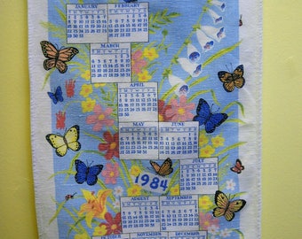 Kitschy 1984 Calendar Towel