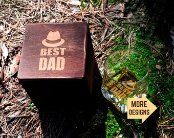 Fathers Day Gift for Dad Personalized Whiskey Glass Gift for Father Engraved Rocks Glass Father's Day Gift Ideas Custom Whiskey Glass Gift