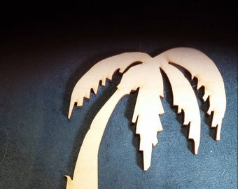 Palm tree cutout wood