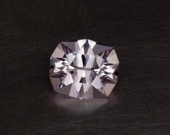 Light Pink Spinel Loose Lab Created Flame Fusion Conflict Free and Sustainable Faceted Gem Stone in a Modern Cushion Cut