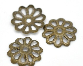 CP30 - 120 caps filigrees bronze 8mm