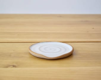 Spoon rest. Handmade, one-of-a-kind pottery. Modern kitchen utensil. Hostess, housewarming gift. Modern, simple, minimalistic pottery.