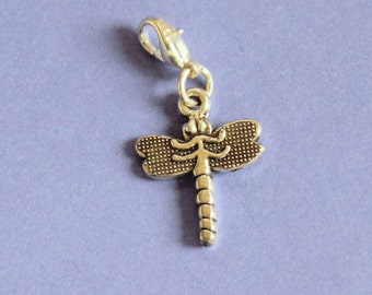 Silver Dragonfly Purse Charm,Silver Dragonfly Charm,Bag Charm,Dragonfly Bracelet Charm,Silver Charm,Zipper Charm,Dragonfly Zipper Charm