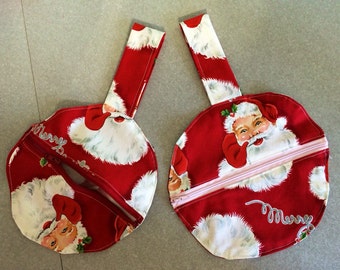 Santa wristlet mini purse 8 inch