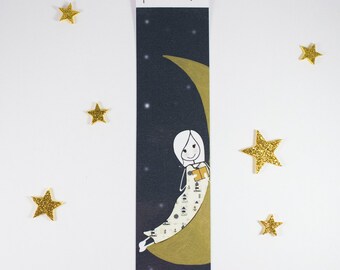 moon bookmark full moon silver moon bookmark celestial man