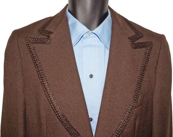 1970s Mens Tuxedo Jacket 38L Vintage Retro Hippie