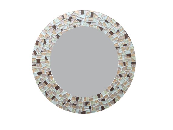 Round Mosaic Mirror Metallic Silver Gold Bronze Wall Mirror Round Mosaic Mirror Metallic Silver Gold Bronze Wall Mirror