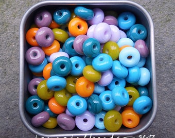 Groovy Bellbottoms - Essential Mini Spacers Lampwork Beads - Made To Order