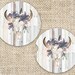 Boho Bull Skull Floral, Sandstone Car Coasters, Boho Cow Skull Flowers, Sandstone Car Coaster Set, Western Coasters, Car Accessories Women