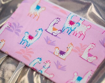 Lounging LLama Zipper Pouch,Makeup Bag, Toiletry Bag, Zipper Bag