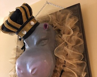 Melchior trophy Hippo paper mache Sculpture