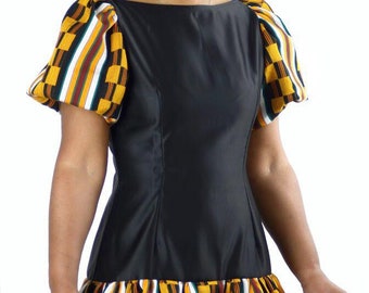 Puff Sleeve Black Dress