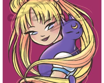 Usagi - Sailor Moon and Luna