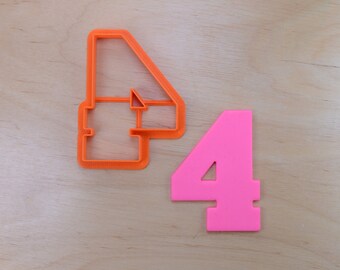 Classic Number Four Cookie Cutter
