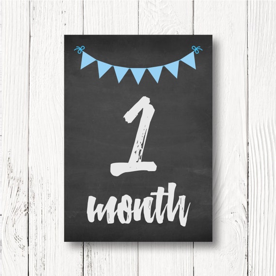 month template full card baby First Month Monthly Baby by Month Baby Year Signs