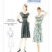 Vogue V8728 Size 8-10-12-14 or 16-18-20-22 Misses 1940's Design Misses Dress and Belt Sewing Pattern / Uncut FF