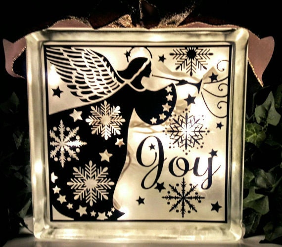 Download Christmas Angel svg File Glass Block SVG cut file Glass