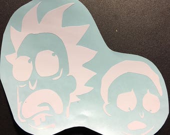 Rick and Morty Vinyl Decal Sticker - Car Decal - Attach to Any Smooth Surface - Cars, Windows, Laptops, Walls, ect. - Many Colors & Sizes