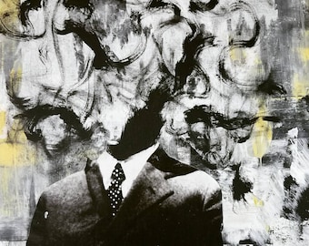 Mess-head no. 012 - mixed media - Original Artwork