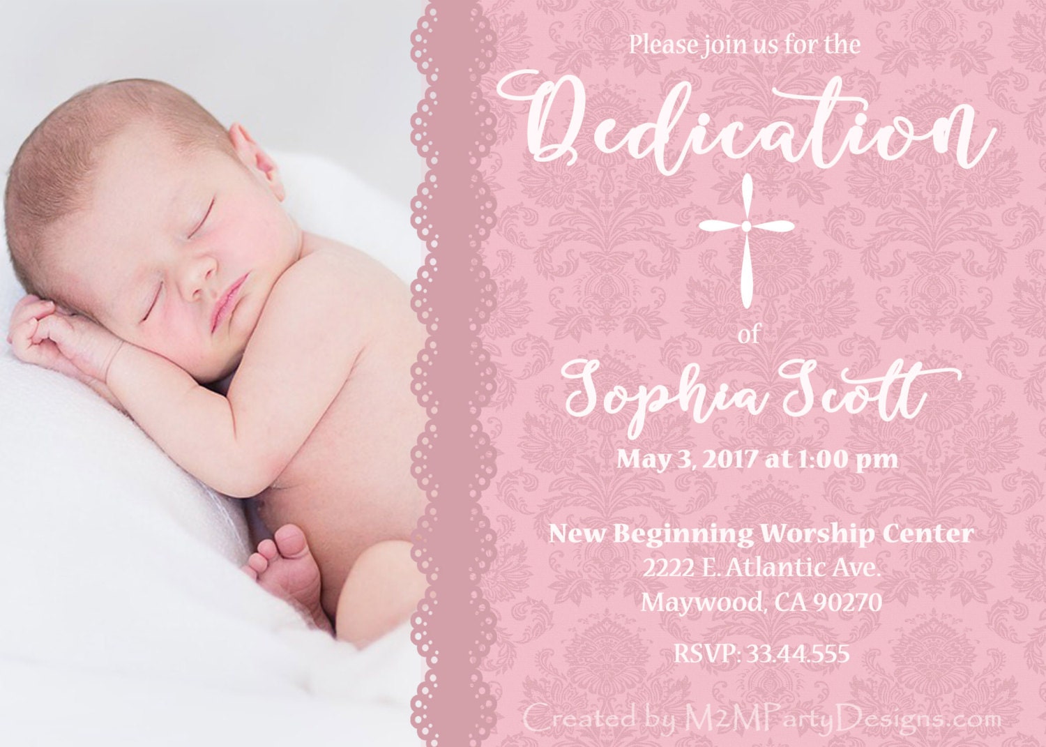 Baby Dedication Invitations Printable Print At Home