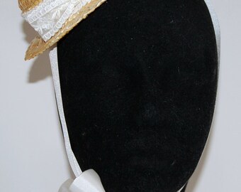 Mini canotier Astrid/ Mini canotier for girls/ MIni canotier communion