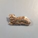 Sterling Silver cat button.