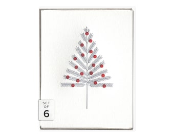 Aluminum Tree letterpress card - set of six