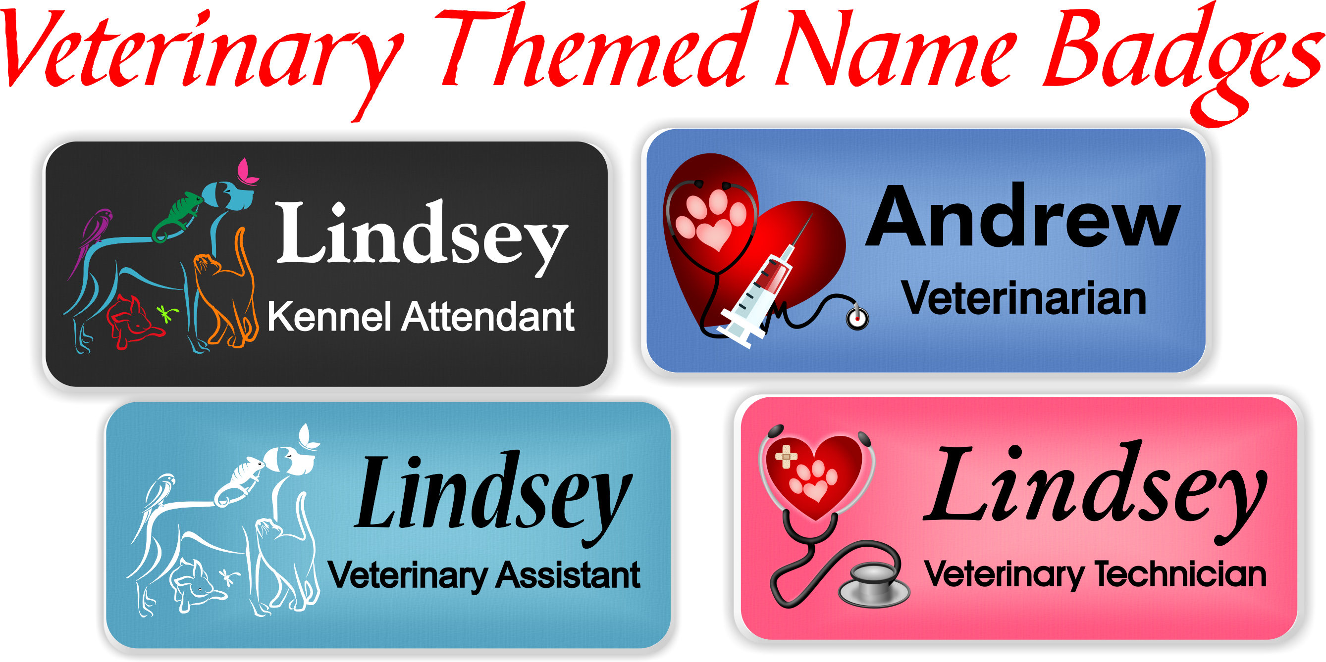 Magnetic Name Badge Magnetic Name Tag Veterinarian Name Tag