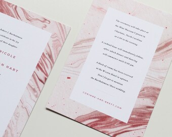 Marble Information Card | Marble Insert, Wedding Invitation Insert Card, Modern Info Card, Marble, Accommodations Card, Directions Card