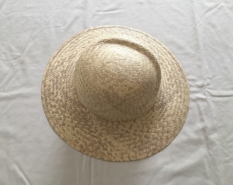 Simple Vintage Straw Sun hat / Wide Brim Woven Sun Hat