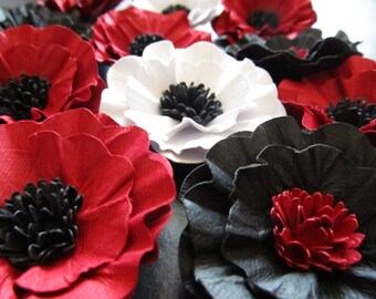 Weddings Handmade Paper Poppy Flowers 100-2 1/2 inch in the colors of your choice