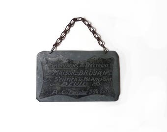 French Worker Plaque Salaisons de Bretagne Wall Plaque Industrial Decor Kitchen Decor 1930s