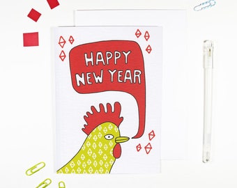 Chinese New Year Rooster Card for Chinese New Year