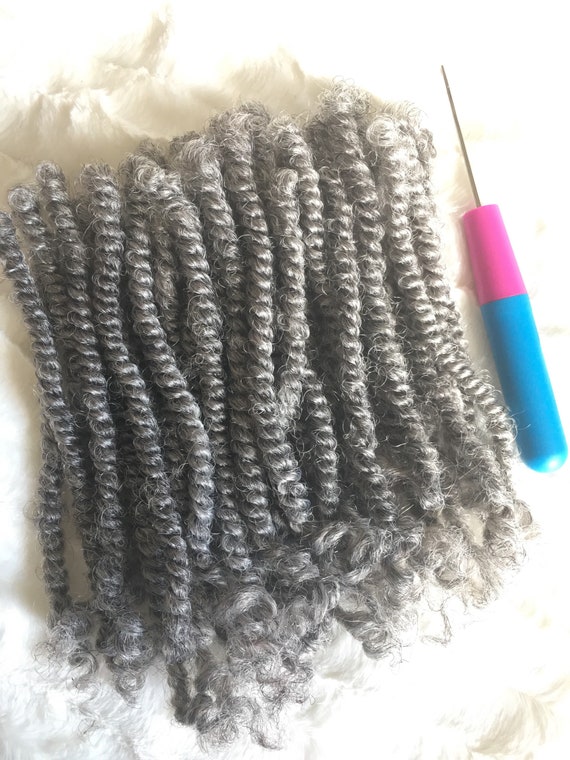 Pretwisted Kinky Twist- Enough for a Full Head Installation #Crochettwist Color Gray-51