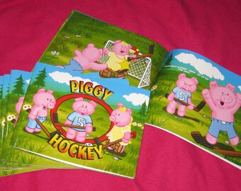 Piggy Hockey kids book. For children 4-6. 24 Colour Pages. First Edition