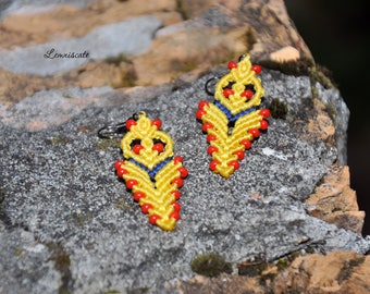 Yellow mactame earrings