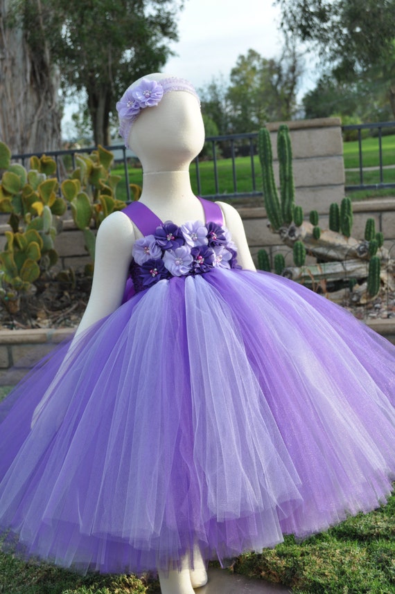 Purple Lavender Flower Girl Dress Purple Lavender Toddler