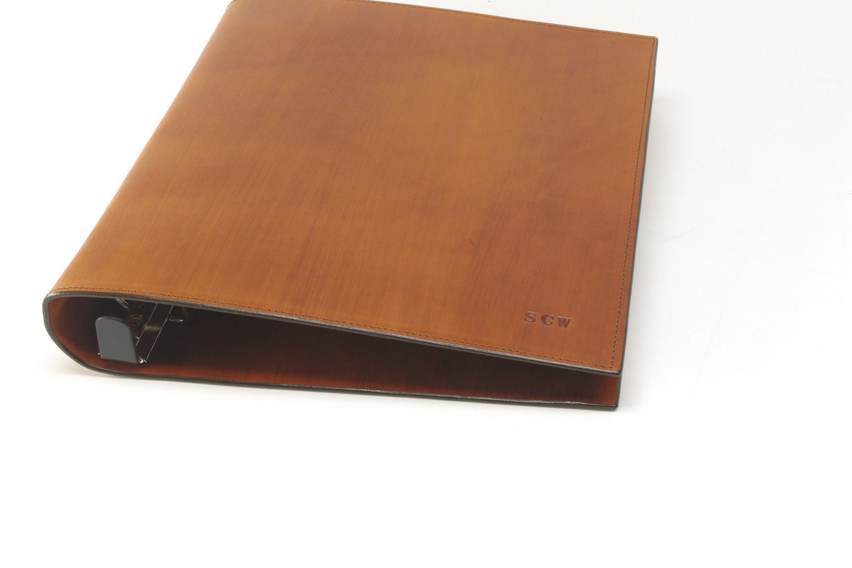 1 1/2 inch Leather 3 Ring Binder Notebook