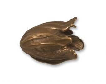 3 Vintaj Natural Brass Flourish Petal Bead Cap (BC170)
